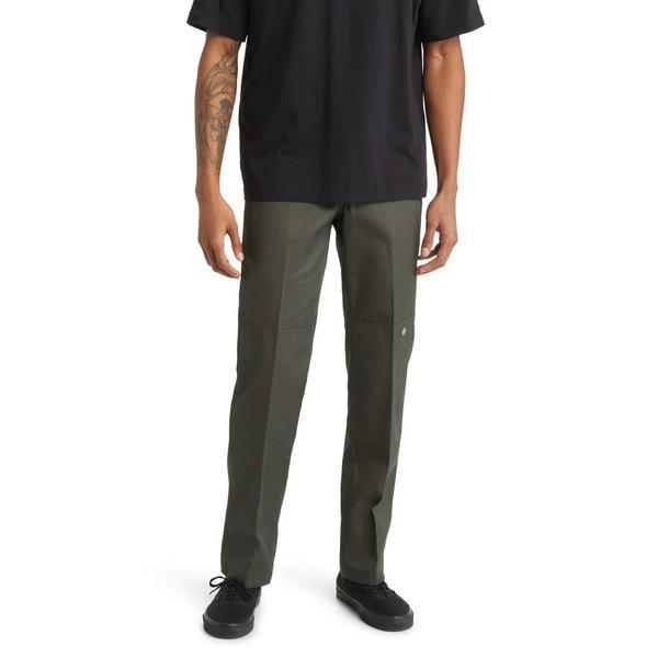 Dickies Flat Front Double Knee Pant Olive Green-Black Sheep Skate Shop