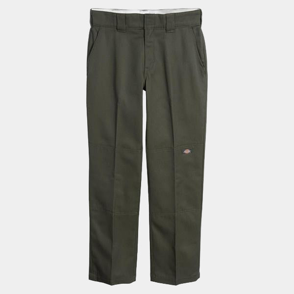 Dickies Flat Front Double Knee Pant Olive Green-Black Sheep Skate Shop