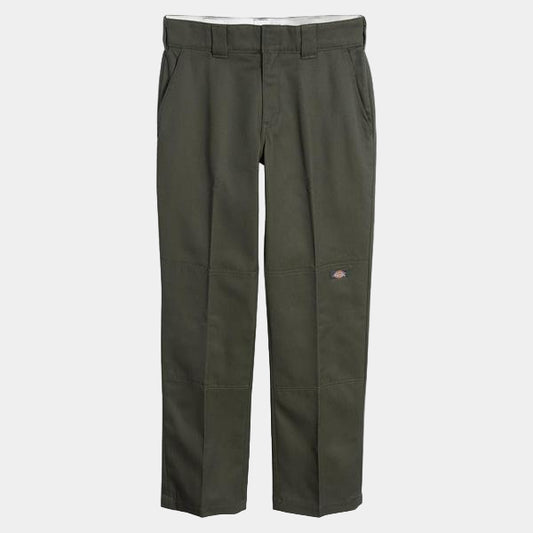 Dickies Flat Front Double Knee Pant Olive Green-Black Sheep Skate Shop