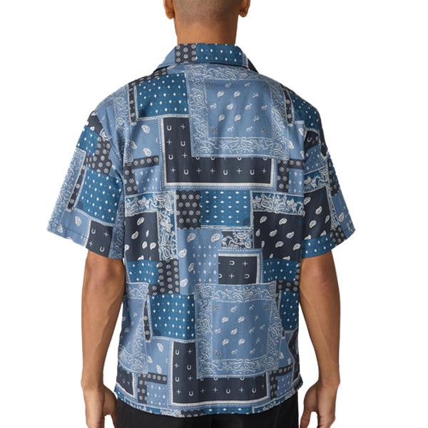 Dickies Glandorf Bandana Twill Short Sleeve Shirt Navy-Black Sheep Skate Shop