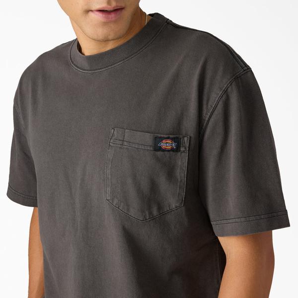 Dickies Heavy Weight Worn In Pocket T-Shirt Pigment Dyed Black-Black Sheep Skate Shop