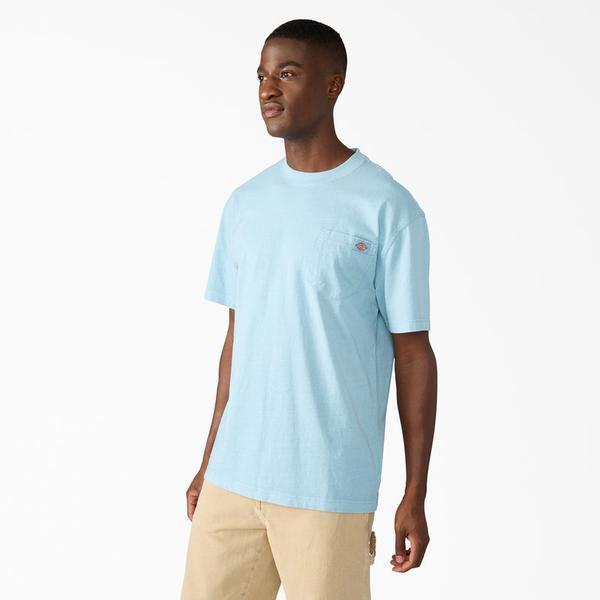 Dickies Heavy Weight Worn In Pocket T-Shirt Pigment Dyed Glacier Lake-Black Sheep Skate Shop