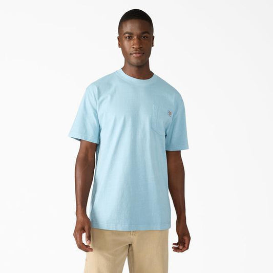 Dickies Heavy Weight Worn In Pocket T-Shirt Pigment Dyed Glacier Lake-Black Sheep Skate Shop
