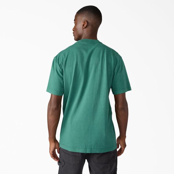Dickies Heavy Weight Worn In Pocket T-Shirt Pigment Dyed Needle Green-Black Sheep Skate Shop