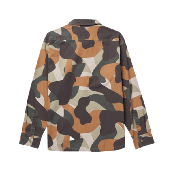 Dickies Long Sleeve Duck Camo Canvas Work Shirt Imperial Green-Black Sheep Skate Shop