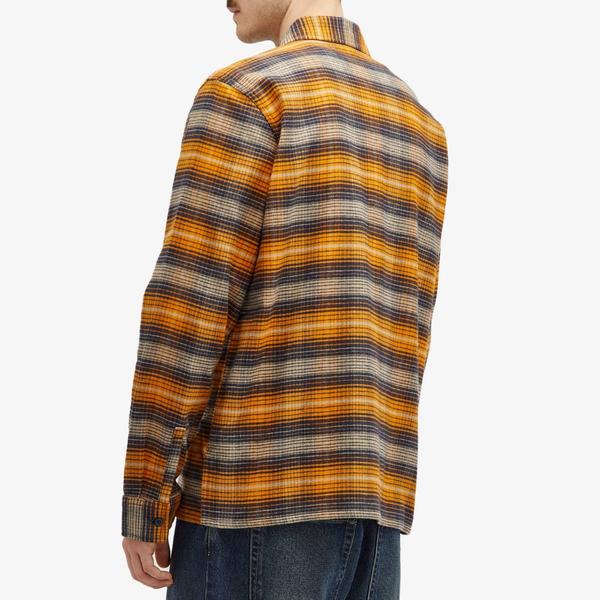 Dickies Long Sleeve Flannel Work Shirt Orange-Black Sheep Skate Shop
