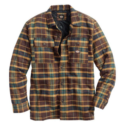 Dickies Moulton Flannel Jacket Brown - Gingerbread - Dark Ivy Plaid-Black Sheep Skate Shop