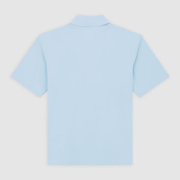 Dickies Ranch Quarter Zip Short Sleeve Shirt Light Blue-Black Sheep Skate Shop