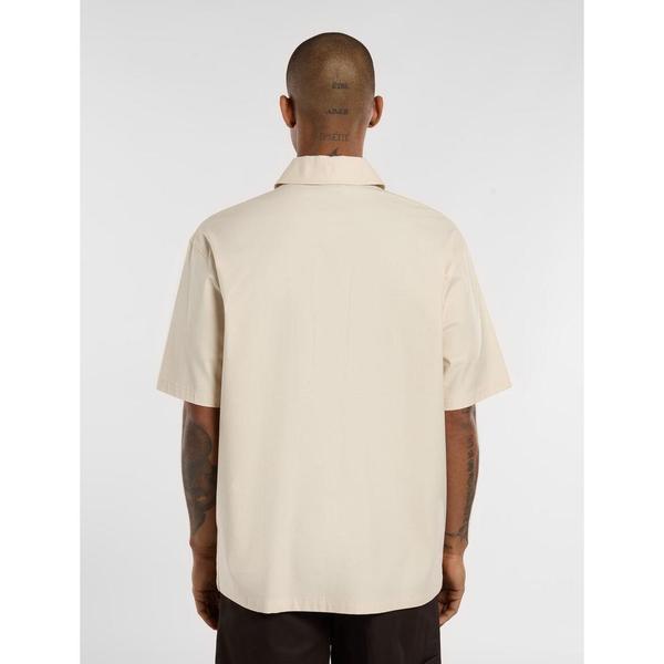 Dickies Ranch Quarter Zip Short Sleeve Shirt Whitecap Gray-Black Sheep Skate Shop