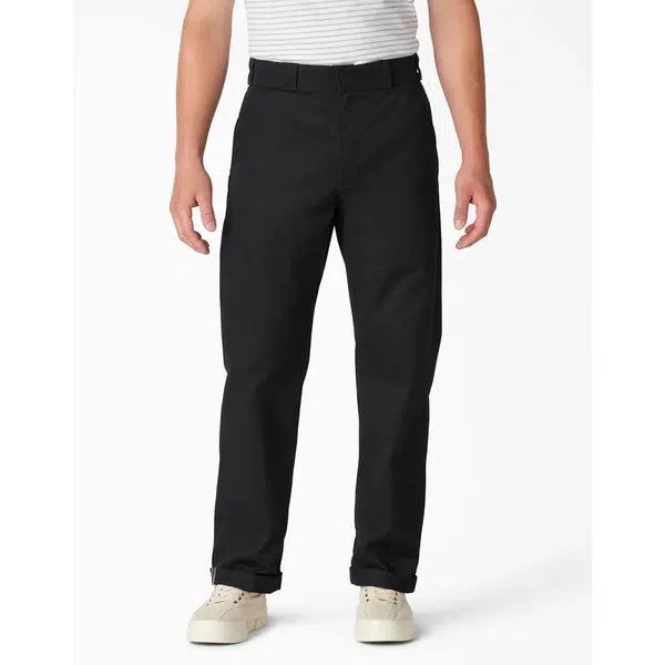 dickies black dress pants Dickies 873 slim straight fit work pants in black