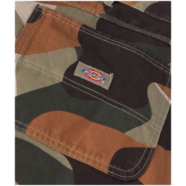 Dickies Regular Fit Double Knee Duck Camo Canvas Cargo Pants Imperial Green-Black Sheep Skate Shop