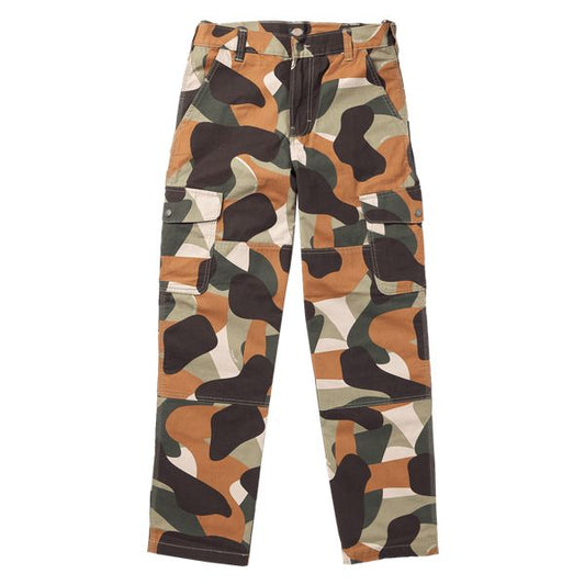 Dickies Regular Fit Double Knee Duck Camo Canvas Cargo Pants Imperial Green-Black Sheep Skate Shop