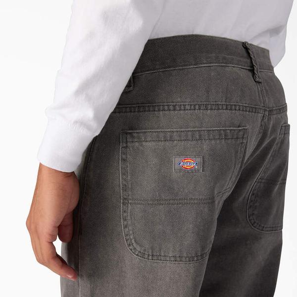 Dickies Relaxed Fit Double Knee Denim Pants Tinted Gray Wash-Black Sheep Skate Shop
