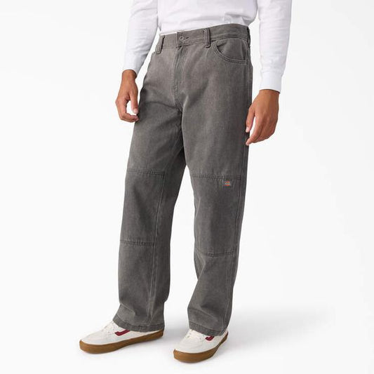 Dickies Relaxed Fit Double Knee Denim Pants Tinted Gray Wash-Black Sheep Skate Shop