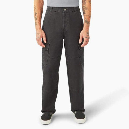 Dickies Relaxed Fit Duck Canvas Cargo Pants - Black-Black Sheep Skate Shop