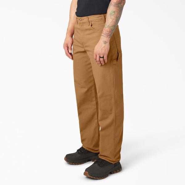 Dickies Relaxed Fit Heavyweight Duck Carpenter Pants Rinsed Brown Duck-Black Sheep Skate Shop