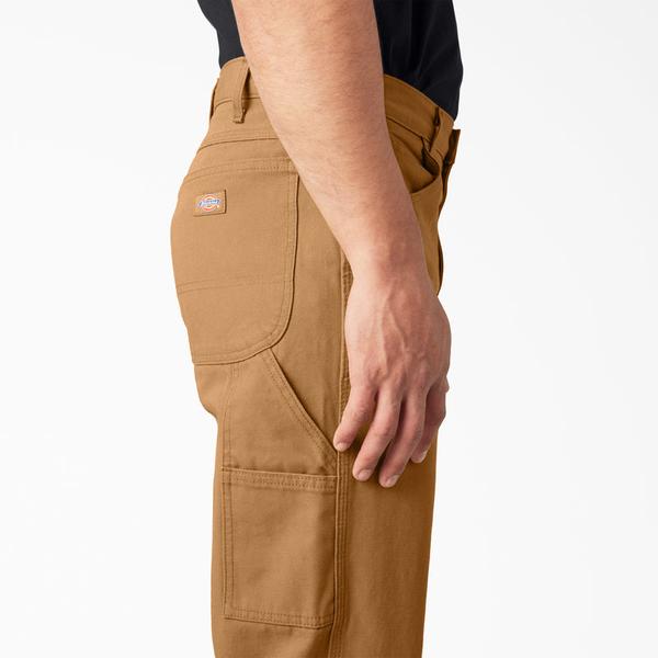 Dickies Relaxed Fit Heavyweight Duck Carpenter Pants Rinsed Brown Duck-Black Sheep Skate Shop