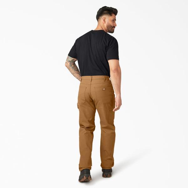 Dickies Relaxed Fit Heavyweight Duck Carpenter Pants Rinsed Brown Duck-Black Sheep Skate Shop