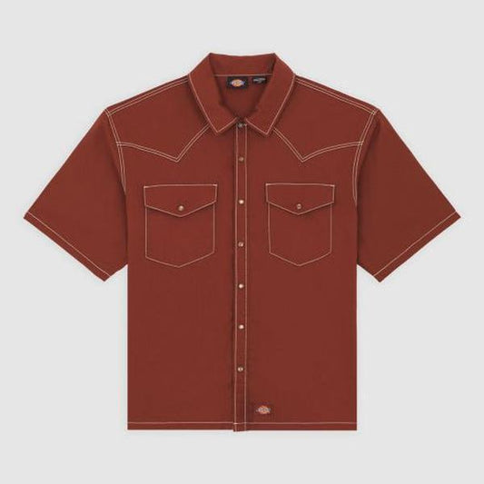 Dickies River Ranch Western Shirt Cappuccino-Black Sheep Skate Shop