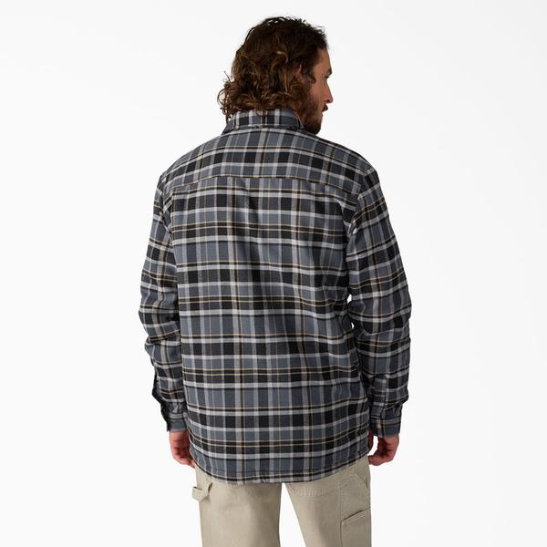 Dickies Sherpa Lined Flannel Shirt Jacket Ultimate Gray-Black Sheep Skate Shop