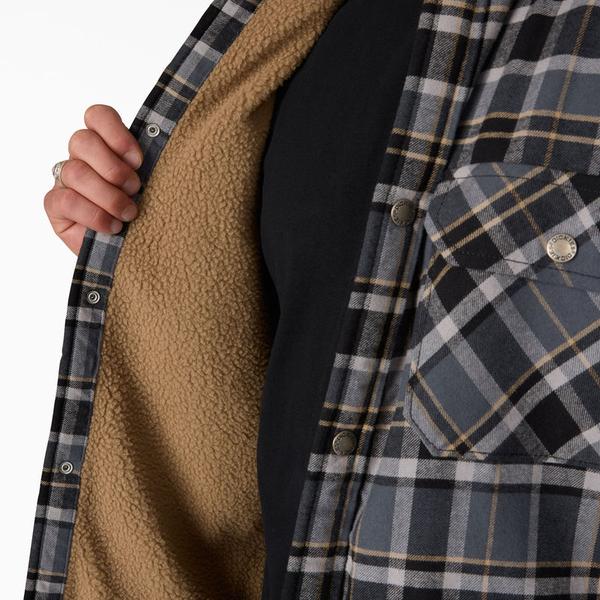 Dickies Sherpa Lined Flannel Shirt Jacket Ultimate Gray-Black Sheep Skate Shop