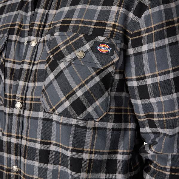 Dickies Sherpa Lined Flannel Shirt Jacket Ultimate Gray-Black Sheep Skate Shop