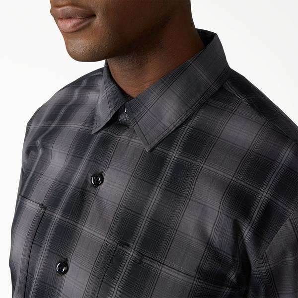 Dickies Short Sleeve Plaid Work Shirt Black - Grey-Black Sheep Skate Shop