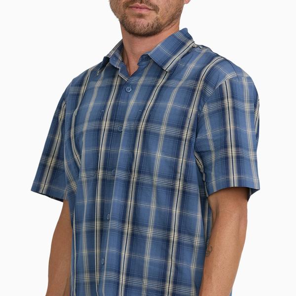 Dickies Short Sleeve Plaid Work Shirt Retro Indigo - Tan-Black Sheep Skate Shop