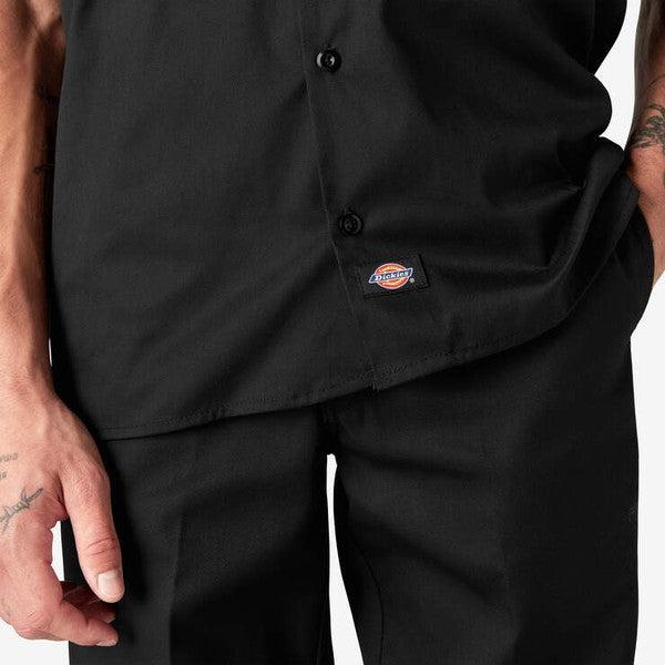 Dickies Short Sleeve Twill Work Shirt Black-Black Sheep Skate Shop