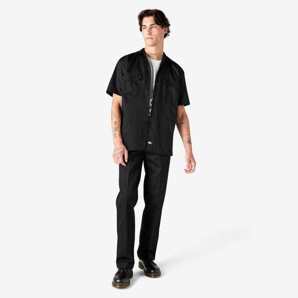 Dickies Short Sleeve Twill Work Shirt Black-Black Sheep Skate Shop