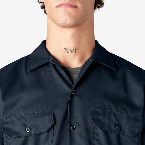 Dickies Short Sleeve Twill Work Shirt Dark Navy-Black Sheep Skate Shop