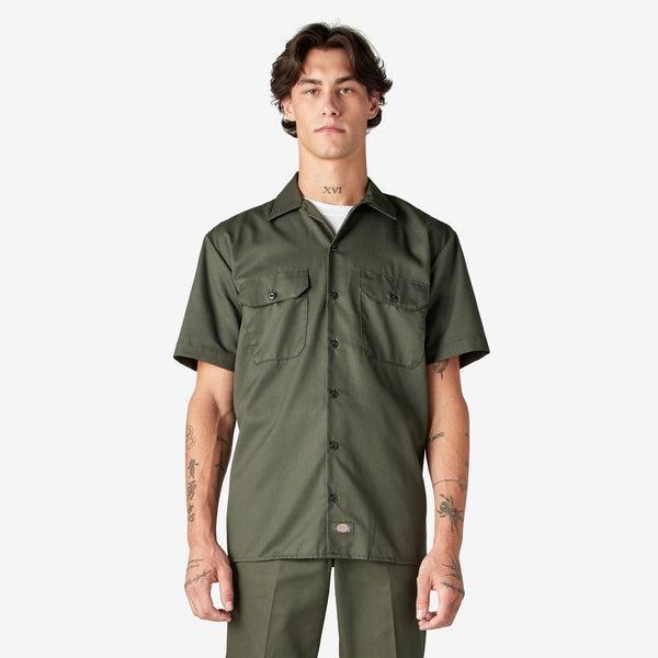 Dickies Short Sleeve Twill Work Shirt Olive Green OG-Black Sheep Skate Shop