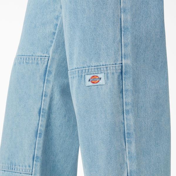 Dickies Skateboarding Double Knee Denim Pants Loose Fit Light Wash