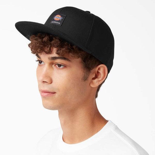 Dickies Skateboarding Flat Bill Snapback Hat Black-Black Sheep Skate Shop