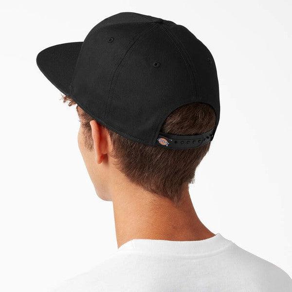 Dickies Skateboarding Flat Bill Snapback Hat Black-Black Sheep Skate Shop