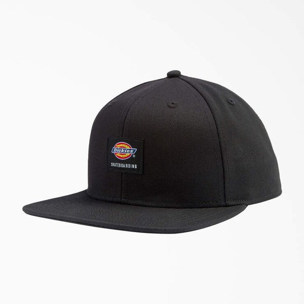 Dickies Skateboarding Flat Bill Snapback Hat Black-Black Sheep Skate Shop