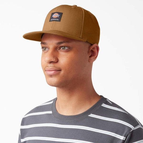 Dickies Skateboarding Flat Bill Snapback Hat Brown Duck-Black Sheep Skate Shop