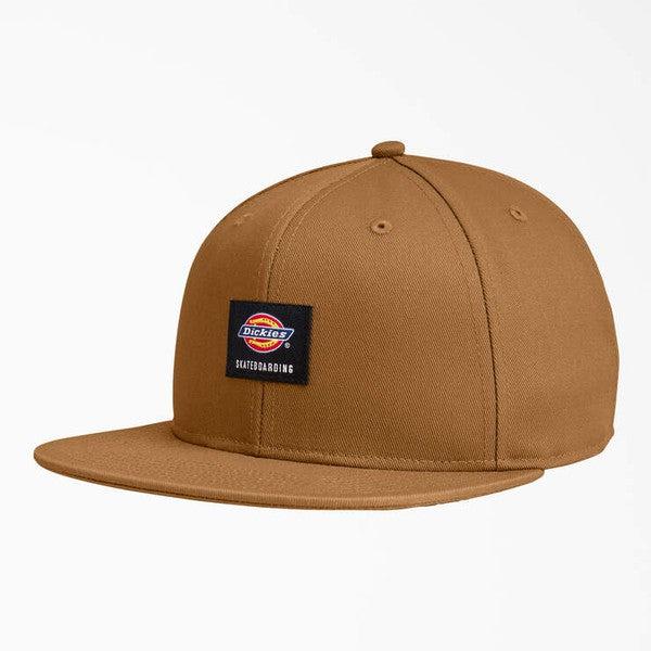 Dickies Skateboarding Flat Bill Snapback Hat Brown Duck-Black Sheep Skate Shop