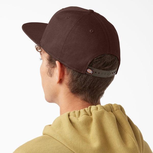 Dickies Skateboarding Flat Bill Snapback Hat Chocolate Brown-Black Sheep Skate Shop