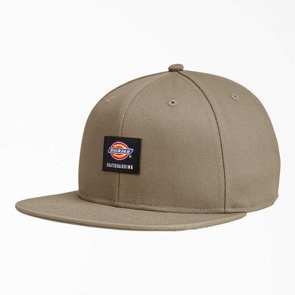 Dickies Skateboarding Flat Bill Snapback Hat Desert Sand-Black Sheep Skate Shop