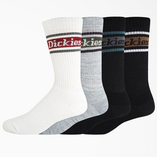 Dickies Skateboarding Rubgy Stripe Crew Socks 4 Pack Assorted Colors-Black Sheep Skate Shop