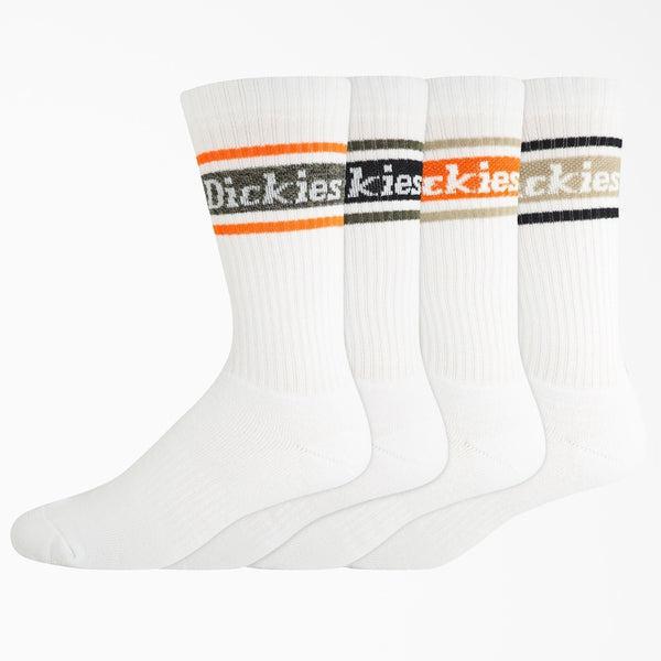 4Pack Old School Striped Tube Crew Socks Men's 