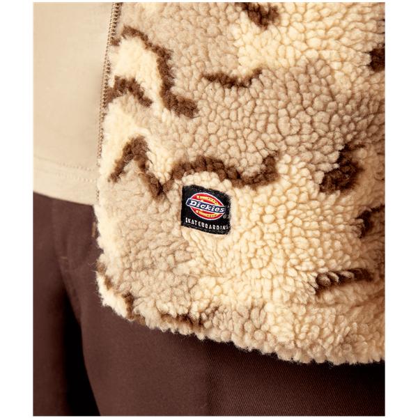 Dickies Skateboarding Textured High Pile Fleece Jacket Desert Camo-Black Sheep Skate Shop