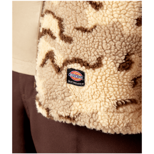 Dickies Skateboarding Textured High Pile Fleece Jacket Desert Camo-Black Sheep Skate Shop