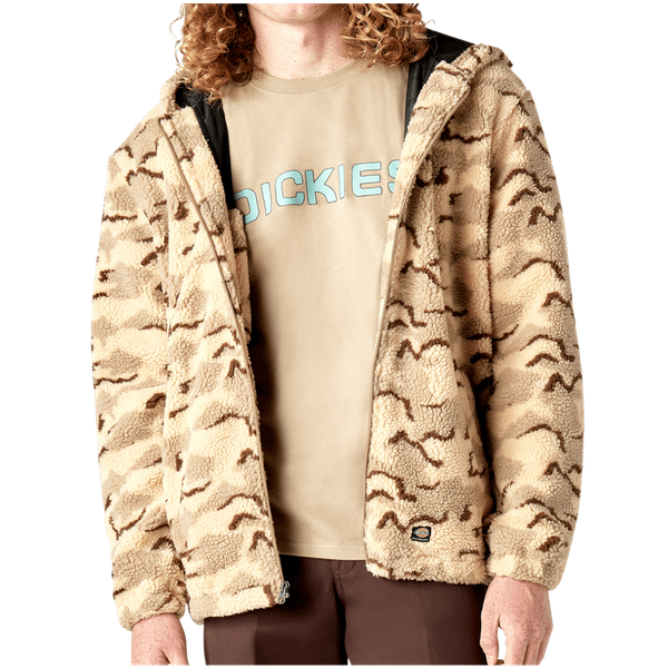 Dickies Skateboarding Textured High Pile Fleece Jacket Desert Camo-Black Sheep Skate Shop