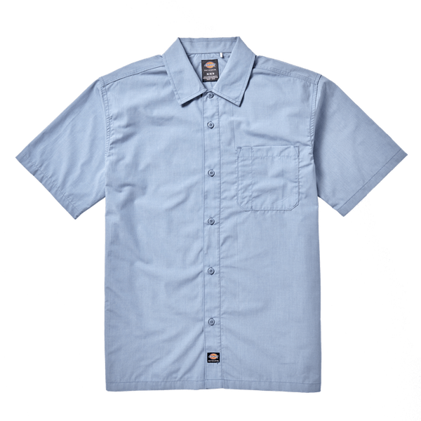 Dickies Skateboarding Waynesboro Shirt Coronet Blue Chambray-Black Sheep Skate Shop