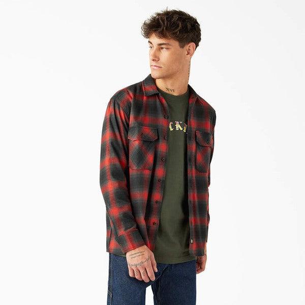 Dickies Skateboarding x Spitfire Wheels Flannel Shirt Red Ochre-Black Sheep Skate Shop