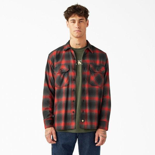 Dickies Skateboarding x Spitfire Wheels Flannel Shirt Red