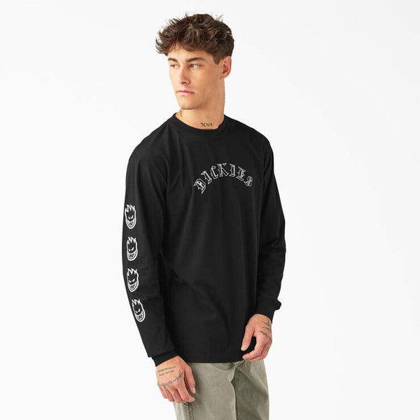 Dickies Skateboarding x Spitfire Wheels Long Sleeve T-Shirt Black-Black Sheep Skate Shop