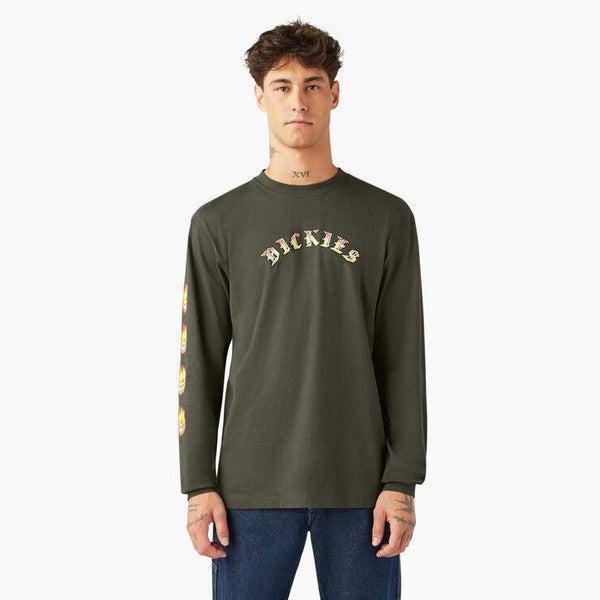 Dickies Skateboarding x Spitfire Wheels Long Sleeve T-Shirt Olive
